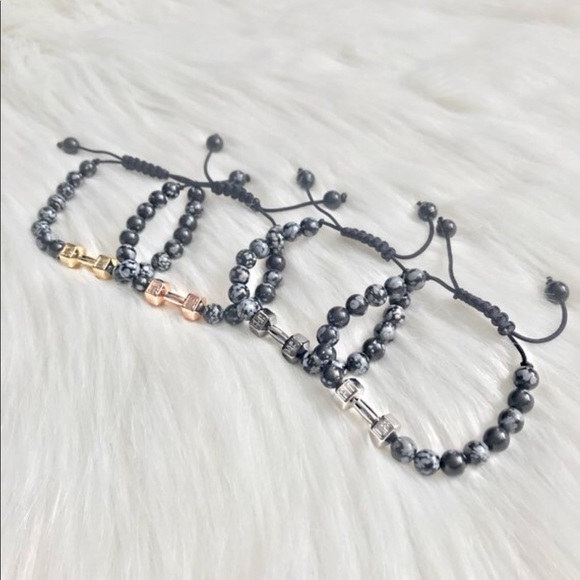 Fit Life Dumbbell Fitness Adjustable Bead Bracelet - Picture 3 of 5